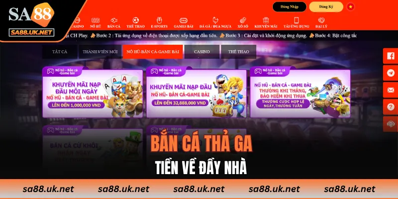 Bắn cá thả ga, tiền về đầy nhà