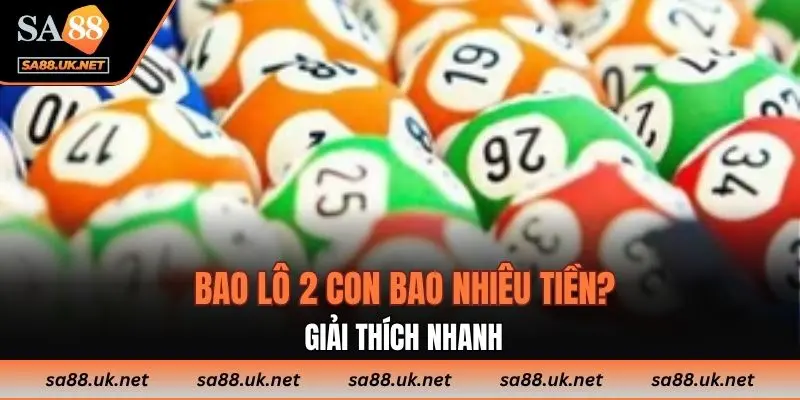 Bao lô 2 con bao nhiêu tiền? Giải thích nhanh