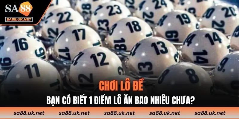 Chơi lô đề, bạn có biết 1 điểm lô ăn bao nhiêu chưa?