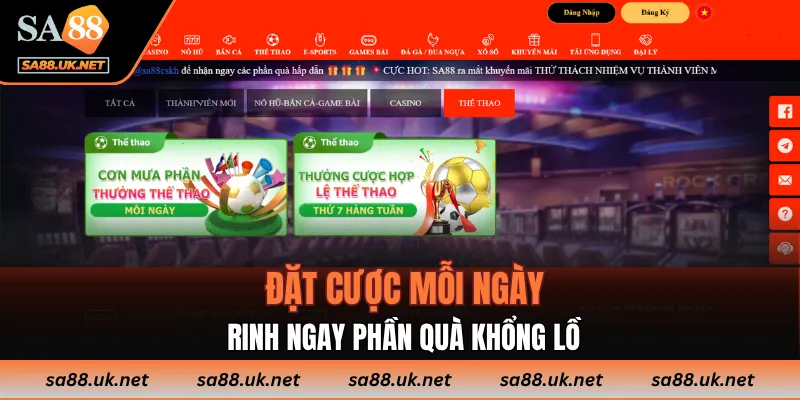 Đặt cược mỗi ngày, rinh ngay phần quà khổng lồ